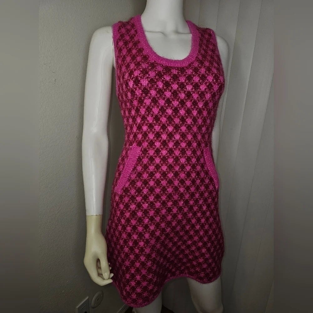 Zara Bloggers Favorite Knit Checkered Sweater Dress, NWT Sz Small